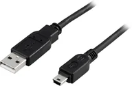 Kable USB - USB-A 2.0 - Mini USB-B 1m Black - miniaturka - grafika 1