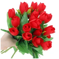 Sztuczne kwiaty - 4 Bukiety Czerwonych Tulipanów - miniaturka - grafika 1