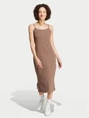 Sukienki - adidas Sukienka codzienna ALL SZN IX3795 Brązowy Slim Fit - miniaturka - grafika 1