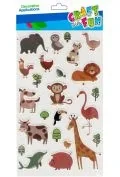 Ozdoba dekoracyjna samoprzylepna Zwierzęta 24szt. CRAFT WITH FUN 521670 - Podręczniki dla szkół podstawowych - miniaturka - grafika 1