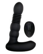 Masażery prostaty - Adam & Eve Adam & Eve Warming Thrusting Prostate Probe Black - miniaturka - grafika 1