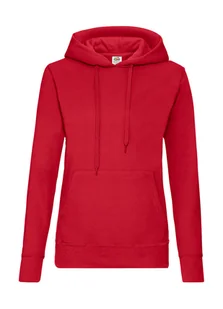 Damska Bluza Z Kapturem Fruit Of The Loom Gruba Red M - Bluzy damskie - miniaturka - grafika 1