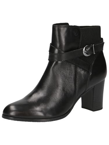 CAPRICE Damskie botki na obcasie 9-25355-43, Czarna papka, 41 EU