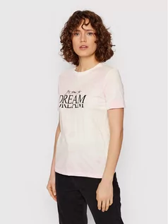 Koszulki i topy damskie - Guess T-Shirt W2GI14 JA900 Beżowy Relaxed Fit - grafika 1