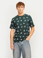 Koszulki męskie - Jack&Jones T-Shirt Xmas Merry 12265399 Zielony Standard Fit - miniaturka - grafika 1