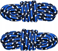 Akcesoria obuwnicze - CZARNO-NIEBIESKIE Sznurówki TREKKINGOWE 90 cm Okrągłe 5mm SZNUROWADŁA G9-30 - miniaturka - grafika 1