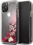 Etui i futerały do telefonów - Guess Obudowa dla telefonów komórkowych Glitter Hearts pro Apple iPhone 11 Pro GUHCN58GLHFLR Czerwony - miniaturka - grafika 1