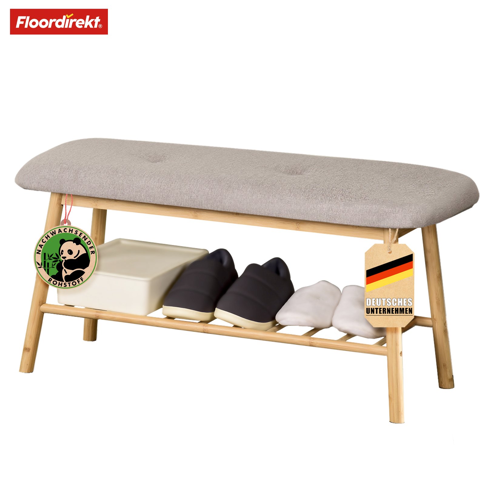 Ławka bambusowa Montana Praktyczny stojak na buty z miejscem do przechowywania i wygodą siedzenia