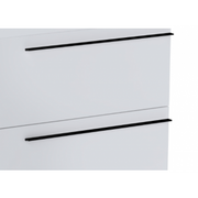 Zawiasy, okucia i inne akcesoria - ROCA A816842485 ELLA Uchwyty do szafki łazienkowej 100 cm (2 szt.), czarny mat - miniaturka - grafika 1