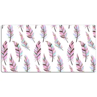 Podkładki na biurko - Podkładka mata ochrona biurka Pióra różowe 120x60cm, Dywanomat - miniaturka - grafika 1