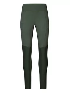 Spodnie sportowe damskie - Halti Legginsy funkcyjne "Hiker" w kolorze khaki - grafika 1