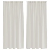 Zasłony - vidaXL Zasłony z zasłonami 2 pcs Kremowy 140 x 175 cm Poliester - miniaturka - grafika 1