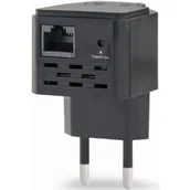 Pozostałe akcesoria sieciowe - Gembird WIFI REPEATER MINI WNP-RP300-03-BK B/G/N300 + GNIAZDO RJ45 DO GNIAZDKA 230V CZARNY WNP-RP300-03-BK - miniaturka - grafika 1