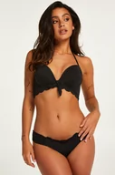 Stroje kąpielowe - Hunkemöller Figi bikini z falowanym brzegiem Czarny - miniaturka - grafika 1