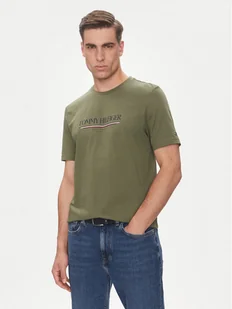 Tommy Hilfiger T-Shirt Brand Love MW0MW40324 Zielony Regular Fit - Koszulki męskie - miniaturka - grafika 1