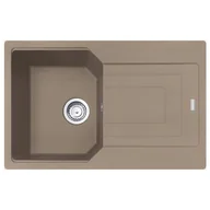 Zlewozmywaki - Franke Urban UBG 611-78 GSC Zlewozmywak granitowy jednokomorowy 78x50 cm cappuccino 114.0687.271 - miniaturka - grafika 1