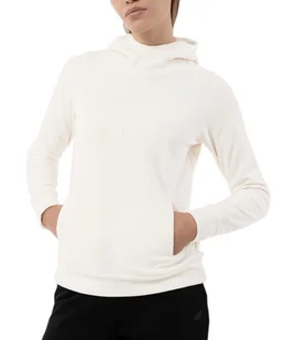 Polar damski z kapturem 4F AW23TFLEF148 - kremowy XS - Bluzy damskie - miniaturka - grafika 1