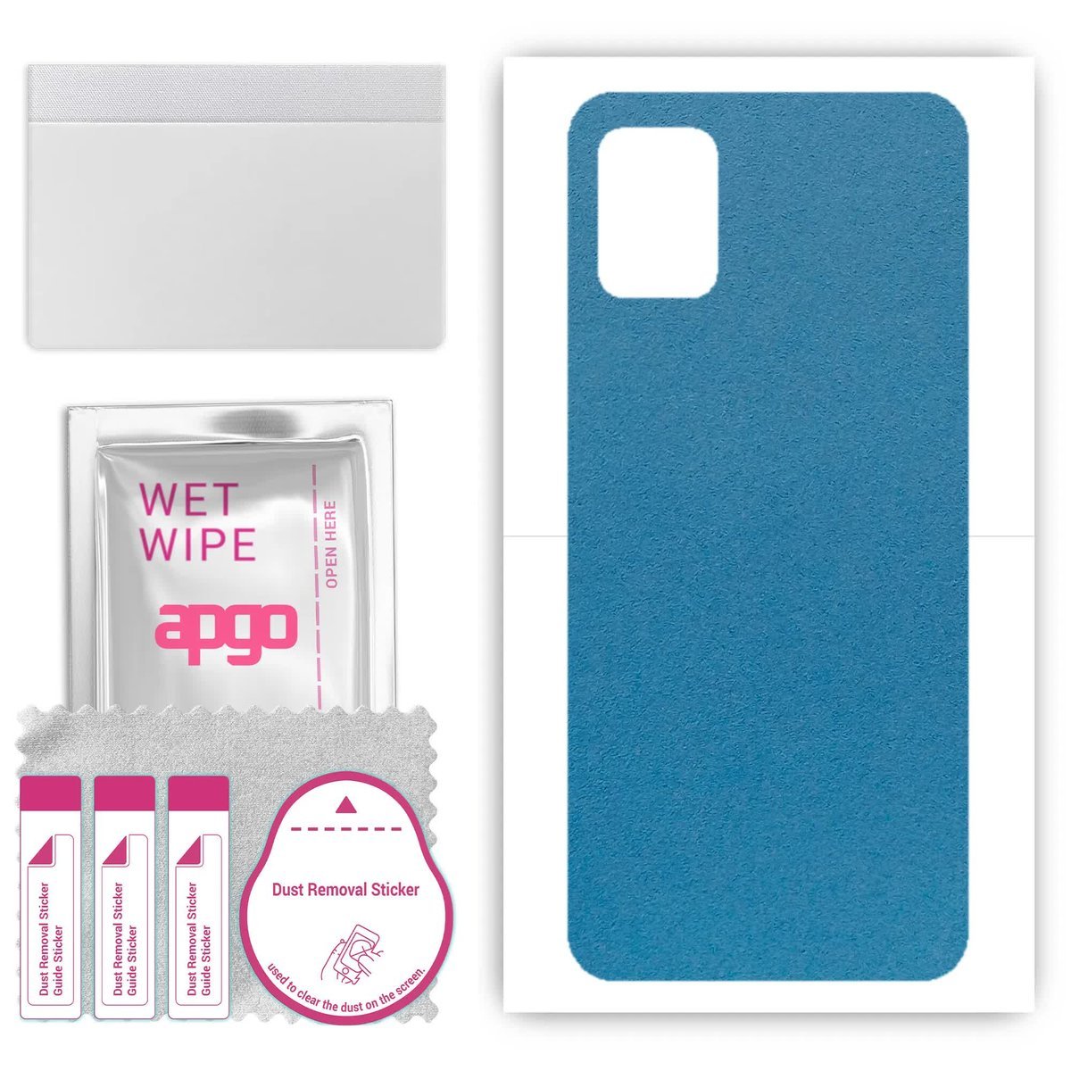 Folia naklejka skórka strukturalna na TYŁ Zamsz do Samsung Galaxy A31 - Zamsz Niebieski - apgo SKINS