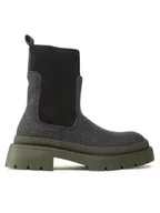 Botki damskie - Jenny Fairy Sztyblety H13096-20 Szary - miniaturka - grafika 1