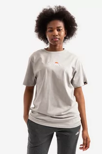 Koszulki sportowe damskie - Ellesse t-shirt bawełniany kolor szary SGL13148-GREY - grafika 1