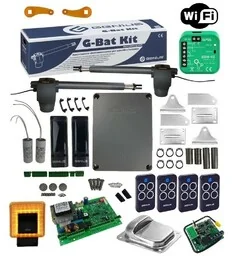 Genius Zestaw G-BAT 400 + Lampa XLED + 4 Piloty + WIFI SUPLA + Odbojnik - Zestawy do bram - miniaturka - grafika 1