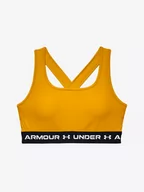 Bielizna sportowa damska - Biustonosz damski Under Armour  Crossback Mid Bra-GLD XS - miniaturka - grafika 1