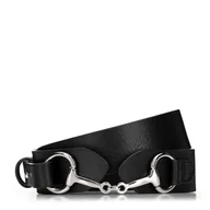 Paski - Damski pasek ze skóry z błyszczącym akcentem czarny - Wittchen - miniaturka - grafika 1