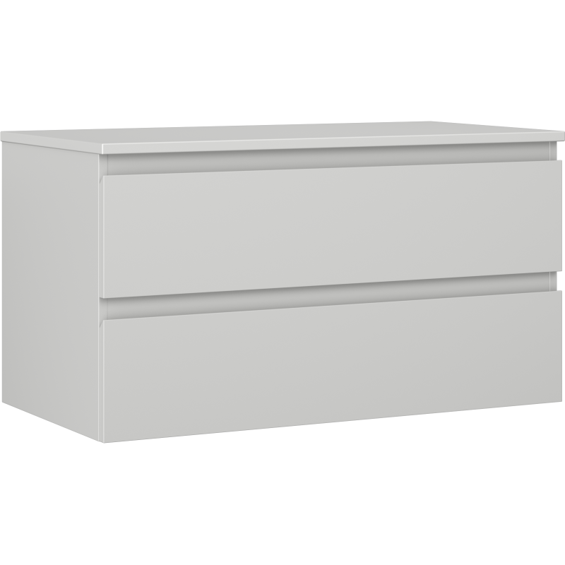 Mexen Orio szafka łazienkowa podumywalkowa 90 cm z blatem, 2 szuflady, szara mat - 91A10-09047-2-BFFC62