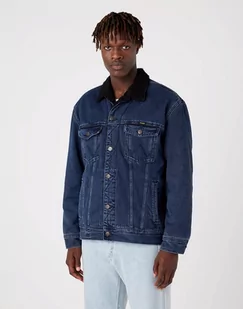 Wrangler Antifit Sherpa Męska Kurtka Jeansowa Sherpa Jeans Moon W441Yny13-L - Kurtki męskie - miniaturka - grafika 1