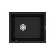 Zlewozmywaki - Mexen Pedro zlewozmywak granitowy 1-komorowy 560 x 460 mm, czarny - 6508561000-77 - miniaturka - grafika 1