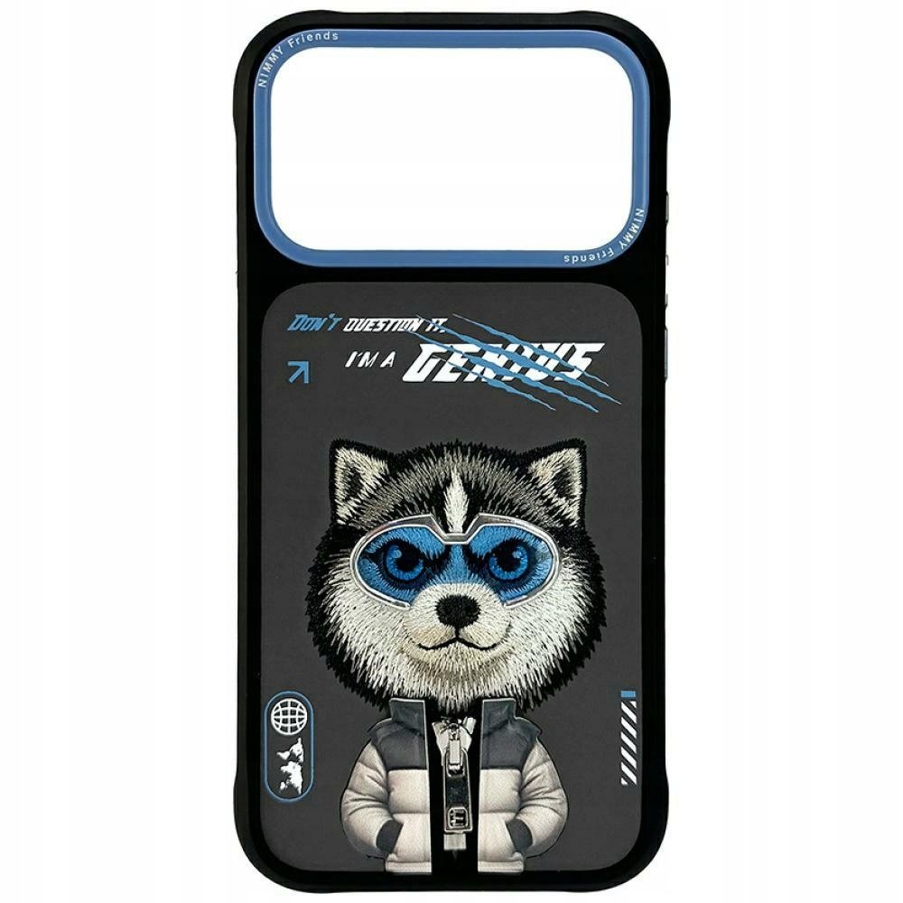 Etui Nimmy Cool&Cute 2.0 Wolf do iPhone 17 Pro Max czarny
