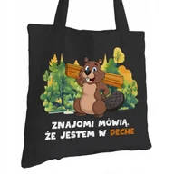 Torby i wózki na zakupy - Torba Bawełniana dla Stolarza Czarna Na Prezent ekologiczna Trwały Nadruk - miniaturka - grafika 1