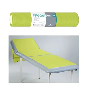 Podkład higieniczny na rolce 50cm x 80cm limonkowy podfoliowany 54g MedixPro 50szt - Kosmetyczne akcesoria jednorazowe - miniaturka - grafika 1