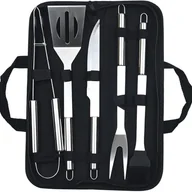 Pokrowce na grilla - Akcesoria do grilla, narzędzia do grilla ze stali nierdzewnej, narzędzia do grilla, przybory do grilla, zestaw 5 elementów - miniaturka - grafika 1