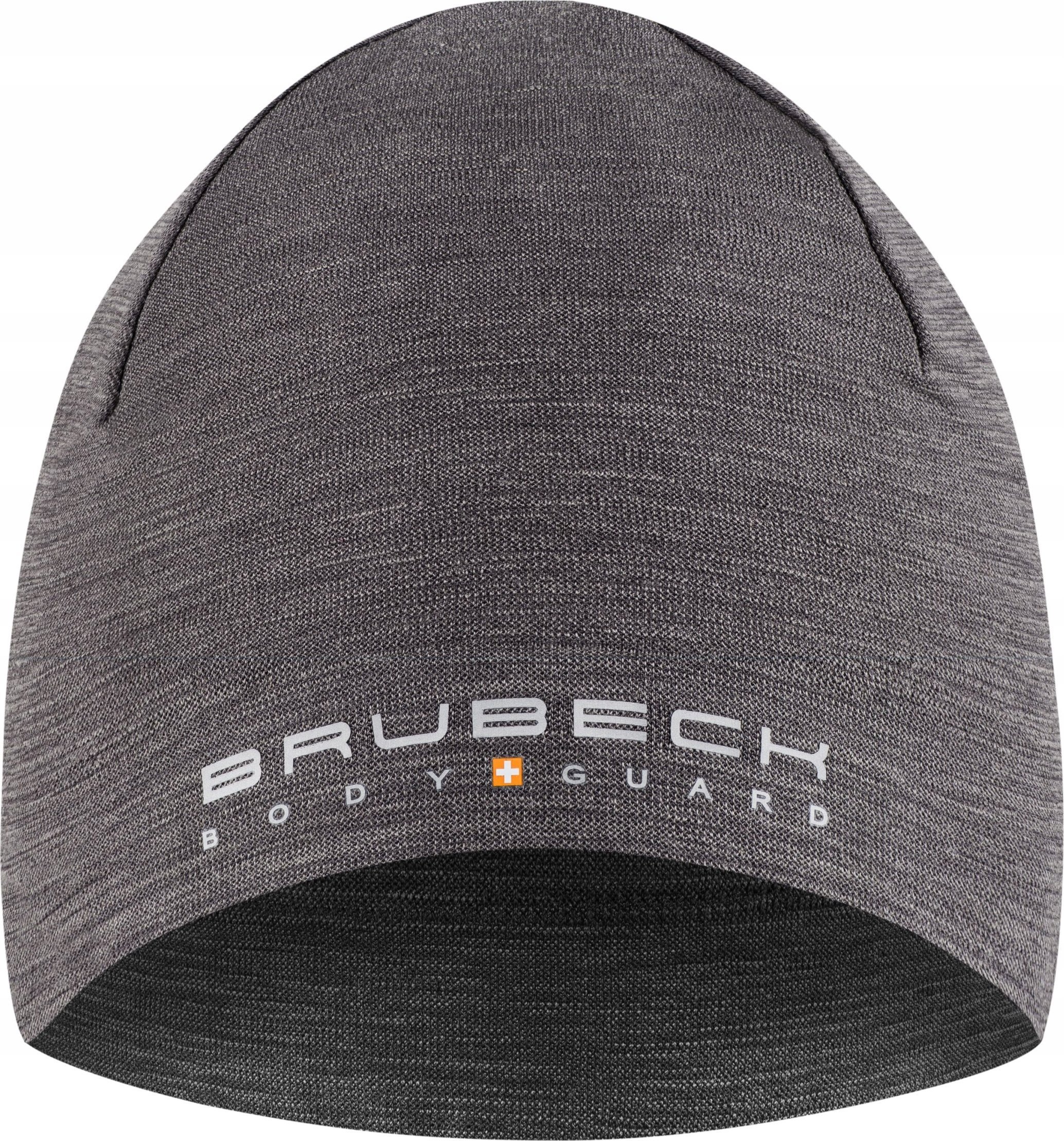 Brubeck HM10180 Czapka wełniana dwuwarstwowa unisex EXTREME WOOL stalowy L/XL