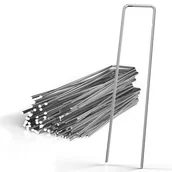 Pozostałe narzędzia ogrodowe - 50 x kotwy gruntowe 150 x 25 x 2,7 mm ze stali nierdzewnej ocynkowanej - włóknina mocująca gwóźdź szlifowany kolce do gwoździ szlifowanych - miniaturka - grafika 1