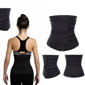 Majtki damskie - Pas Wyszczuplający Neoprenowy do Ćwiczeń Odchudzający Czarny Rozmiar L - miniaturka - grafika 1