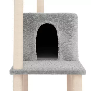 Lumarko Drapak dla kota, z sizalowymi słupkami, jasnoszary, 144,5 cm! - Drapaki dla kotów - miniaturka - grafika 7
