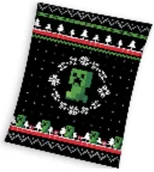 Koce - Koc świąteczny MINECRAFT ŚWIĘTA 130cm x 160cm - miniaturka - grafika 1