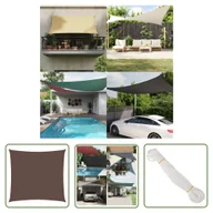 Parasole ogrodowe - The Living Store Kwadratowy żagiel ogrodowy - tkanina Oxford - 3 -6x3 -6 m - brązowy - Żagiel Ogrodowy - miniaturka - grafika 1