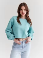 Bluzy damskie - Americanos Bluza Utah AM22BLD001-04 Niebieski Cropped Fit - miniaturka - grafika 1