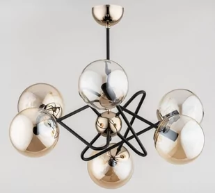 Alfa Virginia lampa wisząca 6-punktowa czarna/złota 63103 - Lampy sufitowe - miniaturka - grafika 1