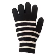 Rękawiczki - Bijoux BIJ-Glove-SWH Rękawiczki na ekran dotykowy, Paski Czarny/Biały, Unisex-Dorosły, Paski Czarny/Biały, rozmiar uniwersalny - miniaturka - grafika 1