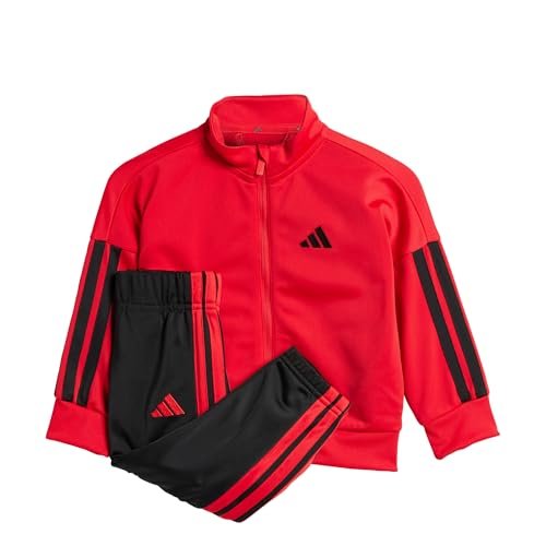 adidas Uniseks - niemowleta Essentials Climacool Track Suit, Pure Ruby/Black, 6-9 Months