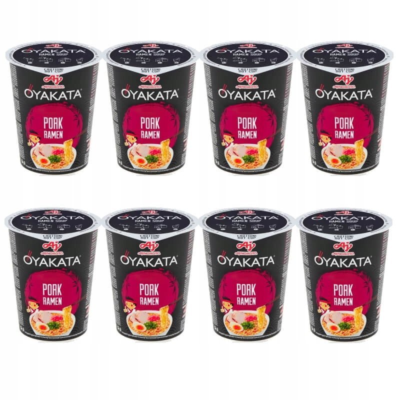 Oyakata Zupka Chińska Makaron Pork Ramen Zupa Błyskawiczna ZESTAW 8 szt.