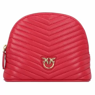 PINKO Torba kosmetyczna Skórzany 5.5 cm rosso granato-antique gold - Kosmetyczki, organizery i kuferki - miniaturka - grafika 1