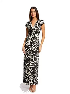 Sukienki - Morgan damska sukienka/kombinezon RDUEL czarny T36, Czarny/Off White, 34 - grafika 1