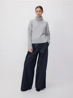 Swetry damskie - Reserved - Sweter oversize - jasnoszary - miniaturka - grafika 1