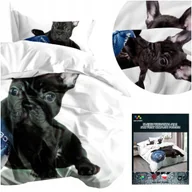 Pościel - Pościel 160x200 3 części komplet poszewki 70x80 mikrofibra 3D Andreas pies - miniaturka - grafika 1