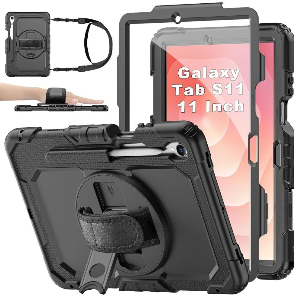 Etui na tablet SUPERO Etui pancerne Supero do Samsung Galaxy Tab S11 / X730 / X736B, czarne 1